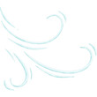 © Nadina - Watercolor Abstract Wind Blow Swirls, Hand Painted Light Blue Air Breeze, Renewable Wind Energy Clipart Element