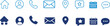 © SOHIDUL - Communication Icon Set. Home, phone, user, globe, email, calendar and location elements form a clean communication vector illustration.