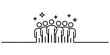 © Rimi Kailash Arts - Group of people icon with star symbols representing successful team and leadership concept in simple black line art style for business and professional networking Vector, illustration