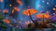 © Denim - Glowing fantasy fungi with magical glowing spores