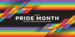 © ananaline - Happy pride month text on black background and abstract rainbow pride flag waving top and bottom vector design