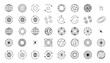 © Fathiyah - Set of Abstract Circular Icons: Globes, Gears, Eyes, and Geometric Designs