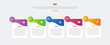 © maslakhatul - Table box base shape infographics gradient template diagram with square box with swirl header smooth curve with 5 point step creative