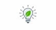 © Slamet - Eco friendly light bulb with leaf.