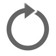 © Md Hajrat - Grey circular refresh arrow icon symbolizing reload action with circular navigation rotation interface progress application software computer technology