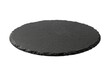 © PNG Lab - Round black slate plate serving board, isolated on transparent background