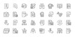 © Bezvershenko - Expense icons in line design. Expense, finance, money, budget, cost, spending, accounting on white background vector. Expense editable stroke icons