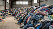 © Bohdan - Used clothes pile in warehouse