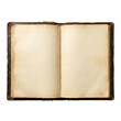 © BTG - Open vintage book with blank aged parchment pages