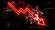 © PixelCraft - Global Financial Meltdown Concept with Glowing Red Downward Market Graph