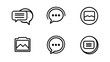 © AI PIC - Set of Minimalist Communication Icons Representing Dialogue and Information Exchange in Digital