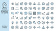 © Iconify Studio - Strategy business icon set, 50 line icons for corporate planning and marketing, editable stroke vector symbols for financial growth and management