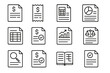© Architect - Finance and analysis icons including charts, documents, and calculators