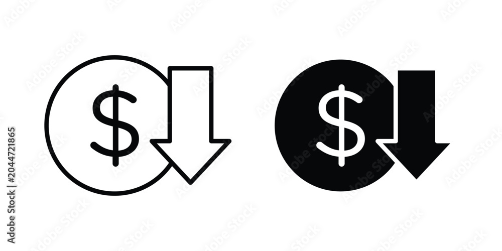 Line:1 Risk Icon low cost icon editable stroke Line pack. Clipart icon set Stock Vector ...