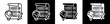 © Adityaayoga - Intelligence Test Icon Set In Black And White Filled Style Collection
