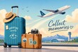 © Babb - Luggage and camera ready for travel at airport terminal