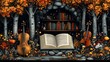 © banyu bening - Autumn forest reading nook