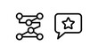 © Most - Network connection and star rating icon set with connection feedback evaluation assessment appraisal judgment critique perspective understanding