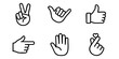 © Dhani - Various hand gestures are displayed in a graphic illustration.