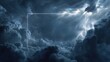 © Ilmi - Dramatic Clouds with Lightning in a Cinematic Frame Border for Evocative Visual Storytelling