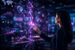 © NongEngEng - AI generated advanced data analytics dashboard global network visualization business intelligence monitoring digital transformation strategic decision support