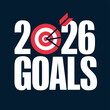 © Hassan - A motivational graphic with the text 2026 goals and a target with an arrow hitting the bullseye.