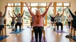 © Panuwat - Elderly woman white hair wearing pink sweater orange An engaging snapshot showcasing