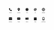 © NAFI - Set of ten minimalist black icons representing contact information and details