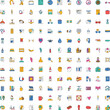 © sevector - Large collection of modern flat outline icons for web, mobile and uiux design, covering objects, concepts and activities in diverse colorful line art styles