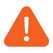 © MOSTMAKSUDA - Orange Warning Sign Icon with Exclamation Mark Symbol for Safety Alert and Hazard Notification