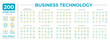 © IMG visuals icons - Business technology two color line icons set collection. Organization digitization solutions. Future bicolor outline mega pack isolated, pixel perfect. Duotone thin lineart. Editable stroke