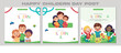 © Abdullah - Happy Childern's Day Post and Greeting Card. Modern Childern's Day Background with Text and kids playing Vector Illustration