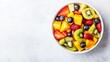 © Anousone - Overhead shot of a breakfast spread: pancakes, berries, coffee, cozy morning,