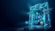 © Rashidul - Futuristic glowing digital gate for seasonal shopping events. end of the year sales offer eofy business offer with shopping, business, marketing. end of the year sales offer eofy business offer
