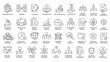 © Chamidu - Business Merger and Investment Outline Icon Pack with Editable Strokes