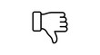 © jas - Black outline icon of a hand giving thumbs down.