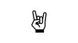 © Ahda - Rock on heavy metal hand gesture black icon