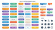 © Luhe - Collection of colorful call to action buttons and icons