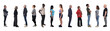 © Curto - side view of group of people on white background