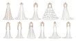 © Gilangaa - Variety of wedding dresses on display.