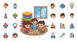© patur situdio - Children Enjoying Indoor Activities Together Around a Table.