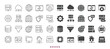 © Bradericon - Web hosting icons collection. Multi series icons. Line and glyph solid web icons collection