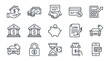 © Mark - Loan and financing thin line icon set with financial symbols