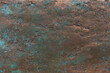 © frozen.Std - Rusted old bronze metal plate texture with green patina