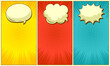 © anggi wibisono - Comic colorful set in three panel with spech bubble set
