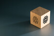 © patpitchaya - Wooden cube showing people and AI icons on different sides, symbolizing human-centered artificial intelligence, collaboration, governance, and the evolving relationship between technology and people