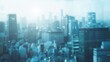 © Yeni - Blurred cityscape skyline view