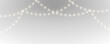 © dedstock - PNG. Festive Christmas lights garland isolated on transparent background. Warm glowing bulbs for seasonal decor projects. Vector style element for banners and posters.