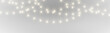 © dedstock - PNG. Golden Christmas lights string with sparkling glow. Elegant decoration for luxury holiday themes. Works well for posters and cards.