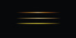 © mahbub studio - Golden glowing thin straight line divider on dark background for poster, banner design. gold line separator